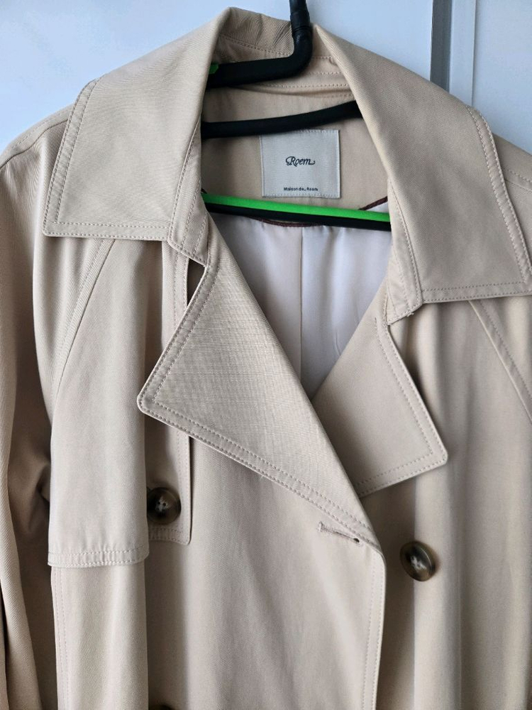 로엠 트렌치 코트66싸이즈--5