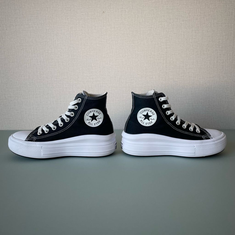 컨버스 척테일러 올스타 무브 하이 블랙 235 판매합니다.--5