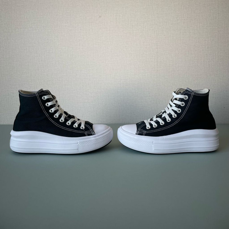 컨버스 척테일러 올스타 무브 하이 블랙 235 판매합니다.--6