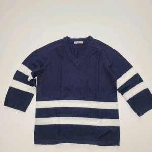 에잇세컨즈 8 seconds V넥 니트 오버핏 105 네이비