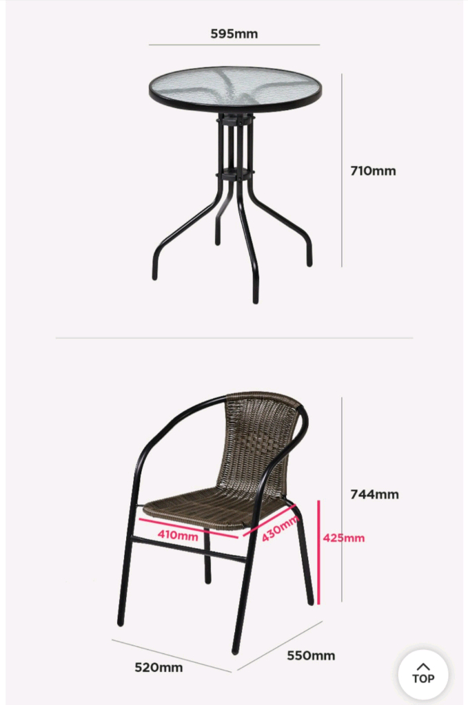 WOW 오풀로 2인 카페 테이블 의자 세트 판매 이미지