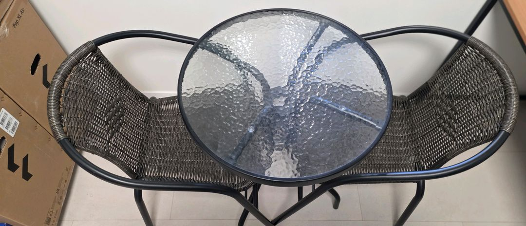 WOW 오풀로 2인 카페 테이블 의자 세트 판매 이미지