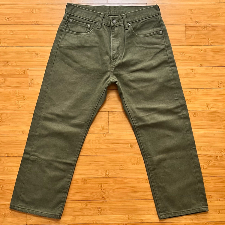 리바이스 505 카키진 데님팬츠 W32 L32--1