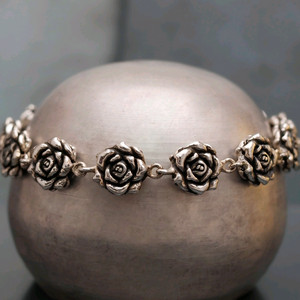 실버925 장미 은팔찌 실버팔찌