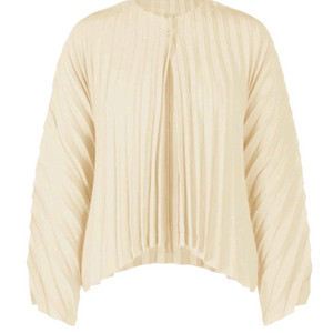 플리츠 플리즈 써큐러 가디건