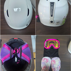 아동 스키헬멧+고글 세트(장갑은 서비스)