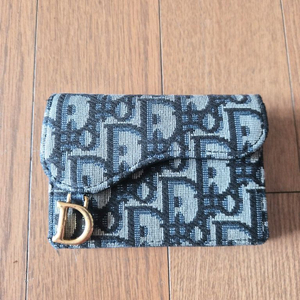 (정품) 디올 오블리크 로터스 새들 반지갑 (명품 여자 카드지갑 여성) 이미지