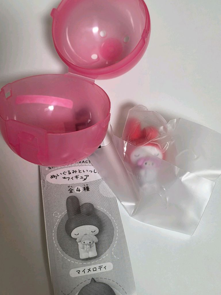 [산리오] 봉제인형과 함께 마이멜로디 피규어 가챠 이미지