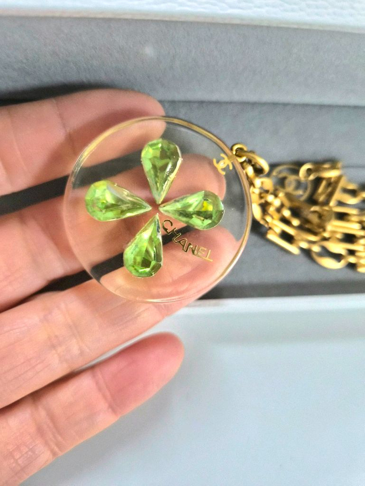 [CHANEL]샤넬 빈티지 코코 마크 클로버 네크리스--1