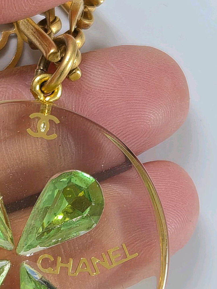 [CHANEL]샤넬 빈티지 코코 마크 클로버 네크리스--3