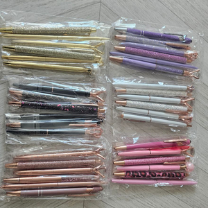 여성용 골드 다이아몬드 볼펜 세트 36개