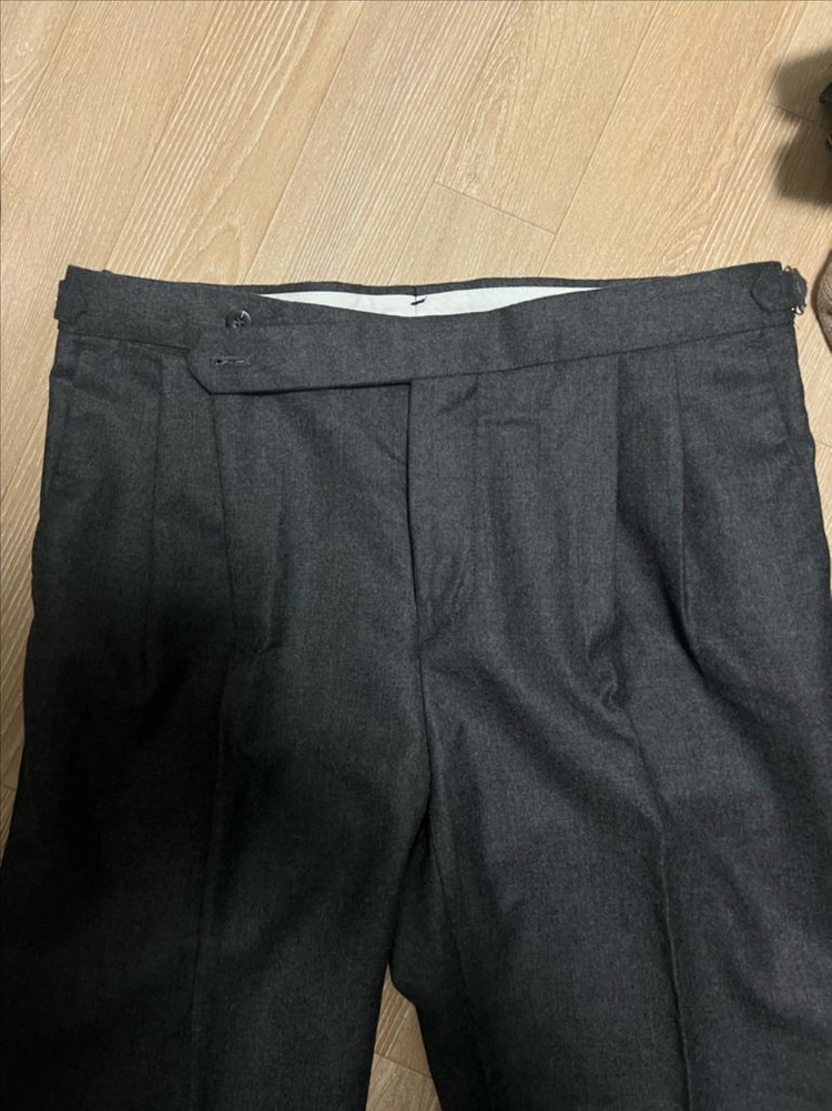 테스토리아 차콜 플란넬 울 팬츠 트라우저 50--2