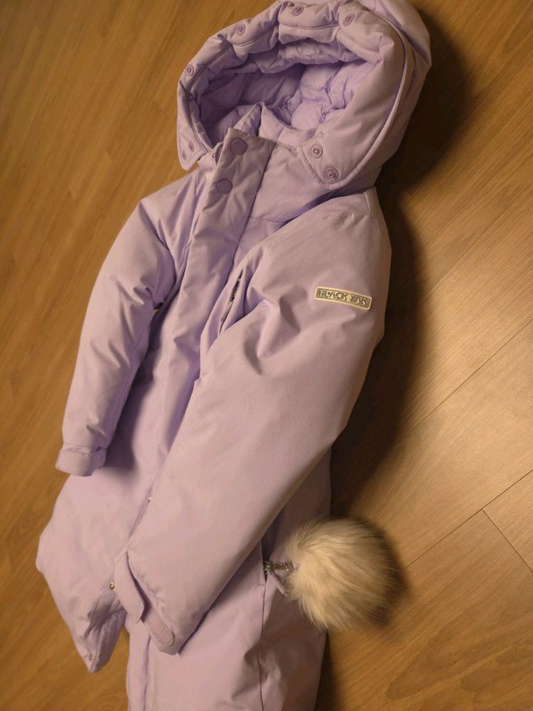 블랙야크키즈 구스다운 145 퍼플 새제품급--2