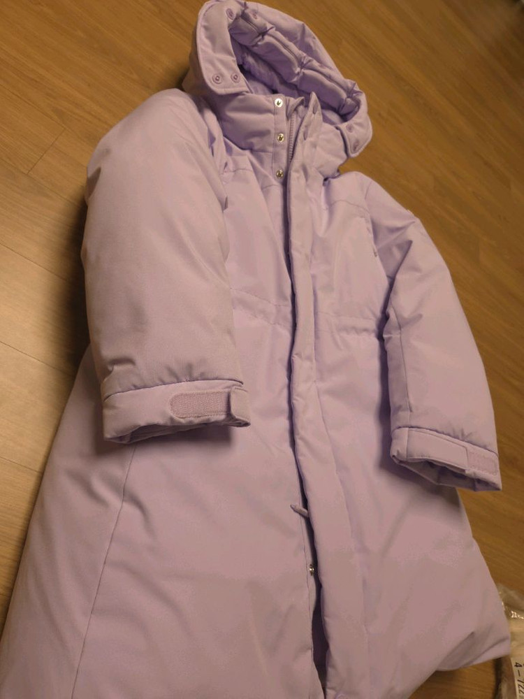 블랙야크키즈 구스다운 145 퍼플 새제품급--3