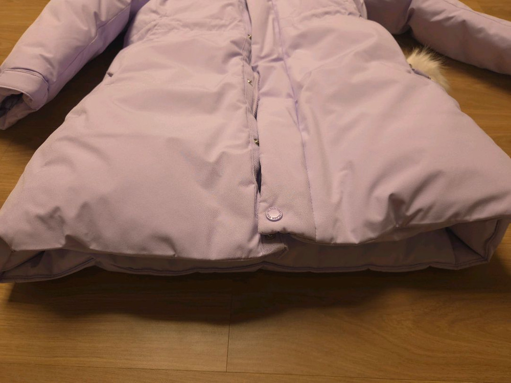 블랙야크키즈 구스다운 145 퍼플 새제품급--7