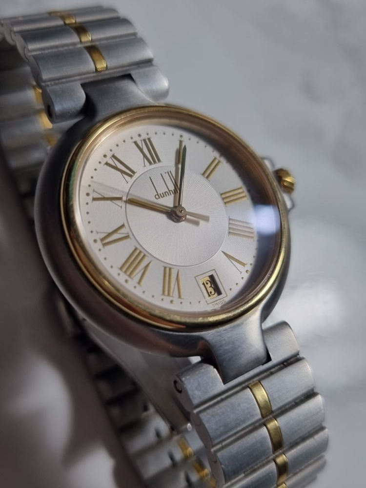 던힐 콤비 18K 로만다이얼 남녀공용시계--1