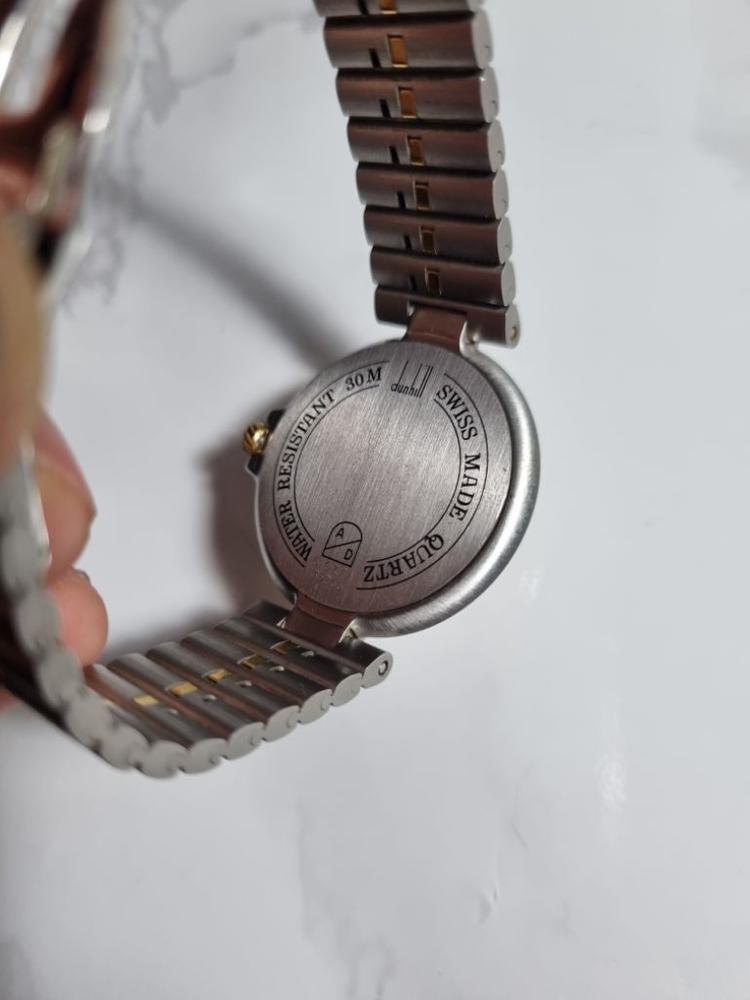 던힐 콤비 18K 로만다이얼 남녀공용시계--3