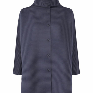 이세이미야케 미 웜 플리츠 코트 네이비 새상품