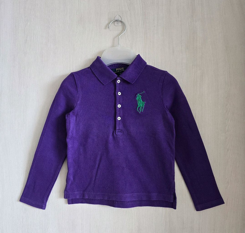 폴로랄프로렌키즈 여아 pk카라 빅포니 긴팔티셔츠 5사이즈--0