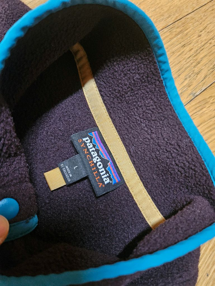 파타고니아 신칠라 헤비웨이트 옵시디안 플럼 L 플리스 후리스--1