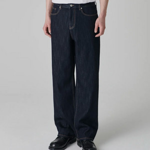 [무신사] 린넨 라이크 와이드 데님 팬츠 [딥 인디고 / 로우블랙]