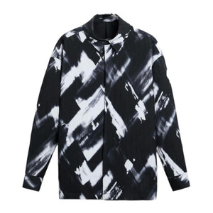 [ZARA] 자라 플리티드 이펙트 프린트 오버셔츠