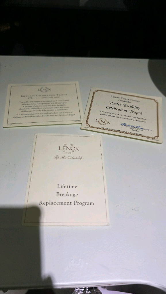 레녹스 한정판 곰돌이푸 생일 티팟 리페어--8