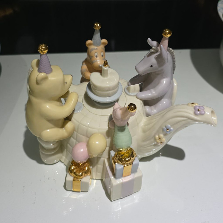 레녹스 한정판 곰돌이푸 생일 티팟 리페어--7