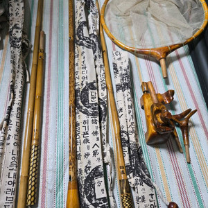 중층내림낚시 태조공방 받침대 뜰채등 셋트 이미지