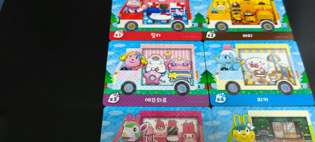 정발 한글 산리오 올클 캠핑카 아미보6종+실스티커4종--3