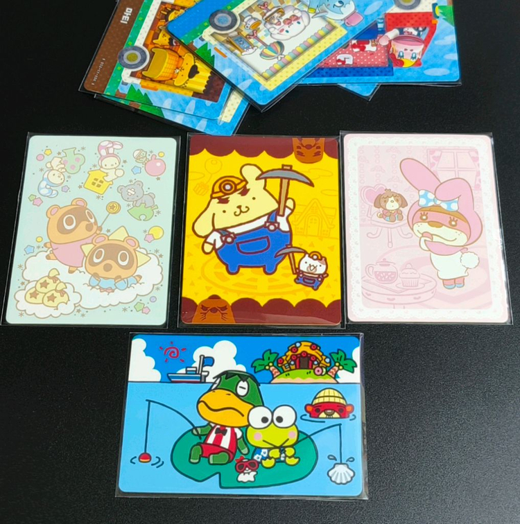 정발 한글 산리오 올클 캠핑카 아미보6종+실스티커4종--9