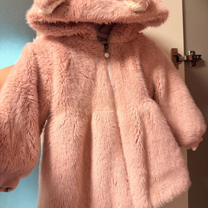 핑크 아기 털 코트/자켓 9호