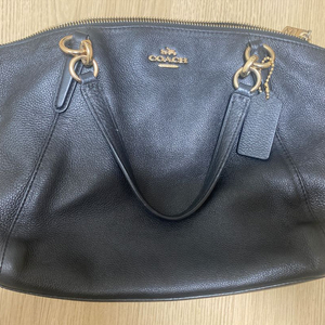 코치 블랙 가죽 토트백