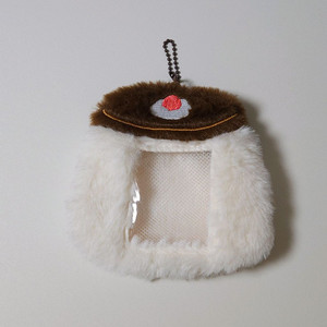 [다이소] 푸딩 포카 케이스 커버 키링 가방 방꾸 소품