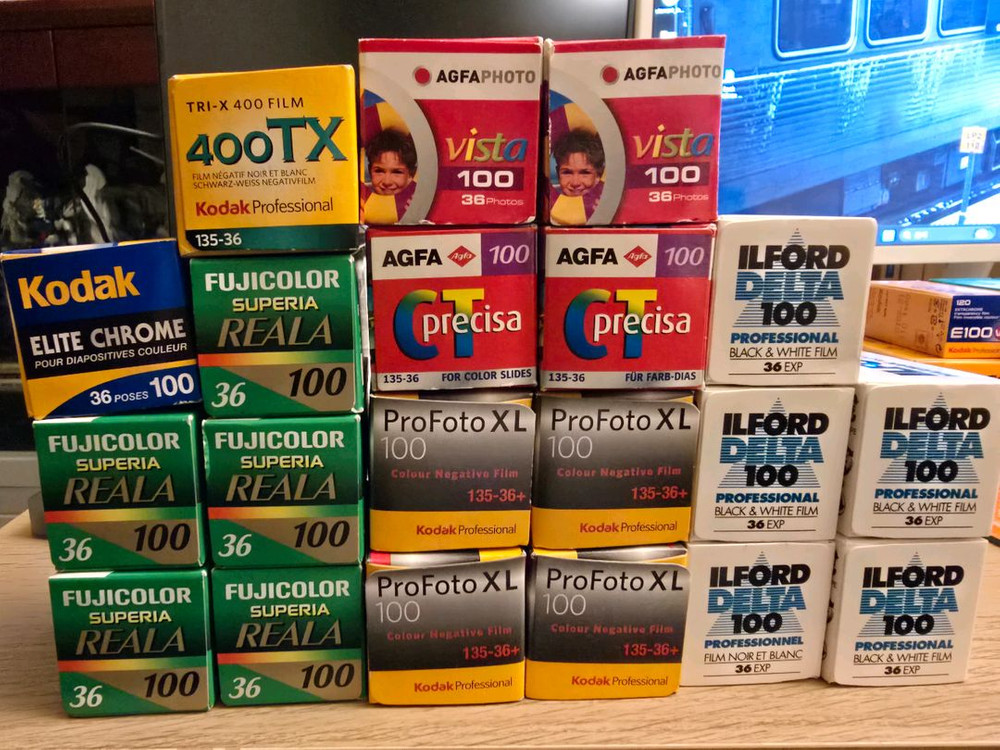 코닥/후지/아그파/일포드 35mm/120mm 필름 일괄 판매합니다--2
