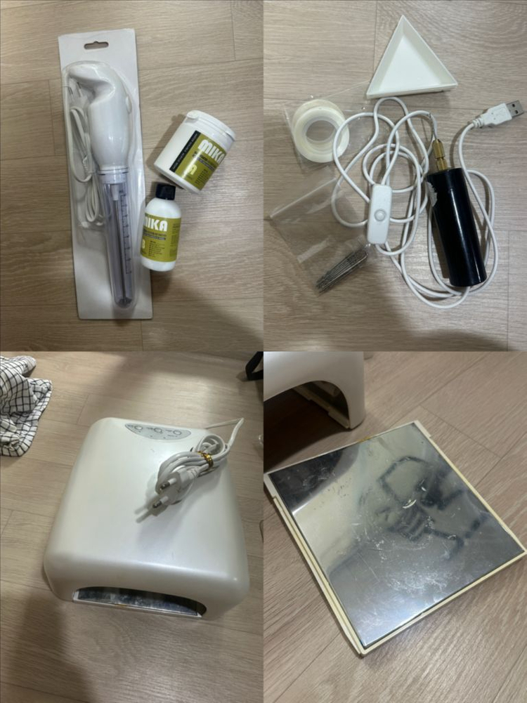 레진아트 재료 일괄(몰드, 부자재, UV램프 등) 이미지