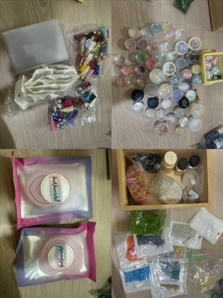 레진아트 재료 일괄(몰드, 부자재, UV램프 등) 이미지