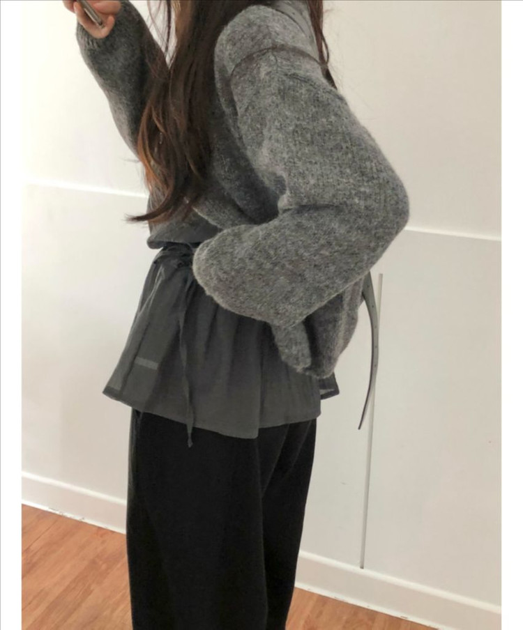 차차 뷔스티에 레이어드 블라우스--1