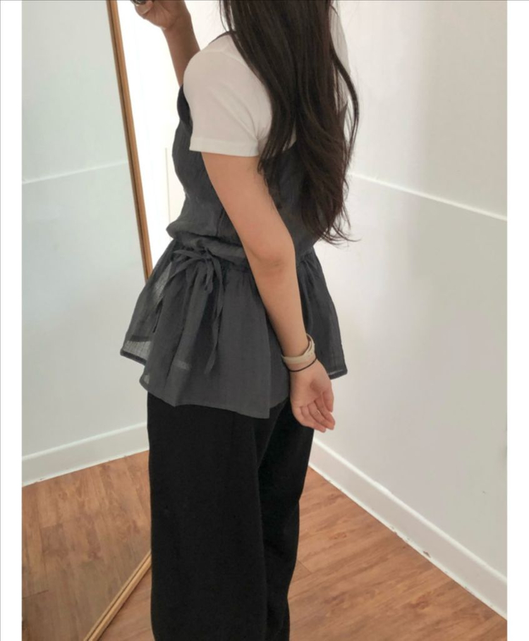 차차 뷔스티에 레이어드 블라우스--3