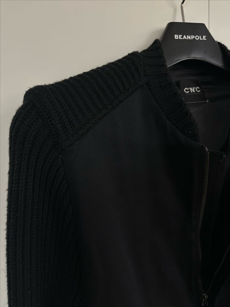 CNC CoSTUME NATIONAL 니트 슬리브 믹스 집업 자켓--1