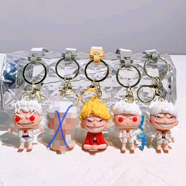 (새상품) 원피스 루피 키링 키홀더 열쇠고리 키체인 기어5 니카--1