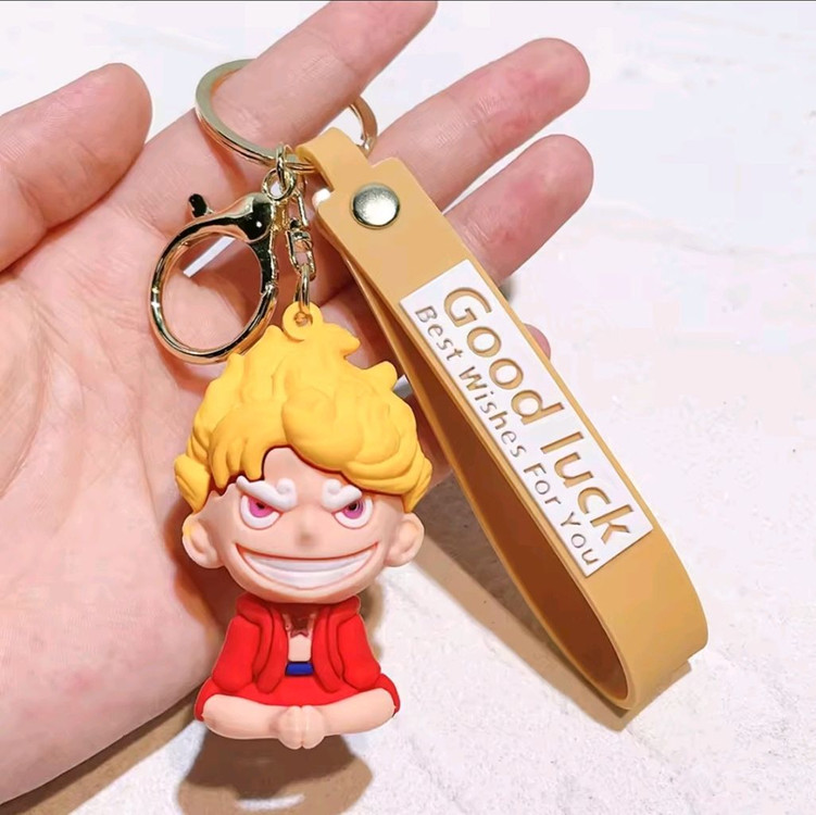 (새상품) 원피스 루피 키링 키홀더 열쇠고리 키체인 기어5 니카--5