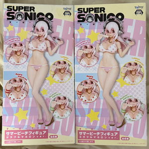 타이토 슈퍼소니코 썸머비치 피규어 머스캣 마카롱, 레몬 마카롱 (그린, 옐로우) 미개봉 이미지