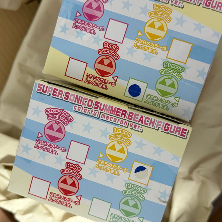 타이토 슈퍼소니코 썸머비치 피규어 머스캣 마카롱, 레몬 마카롱 (그린, 옐로우) 미개봉 이미지
