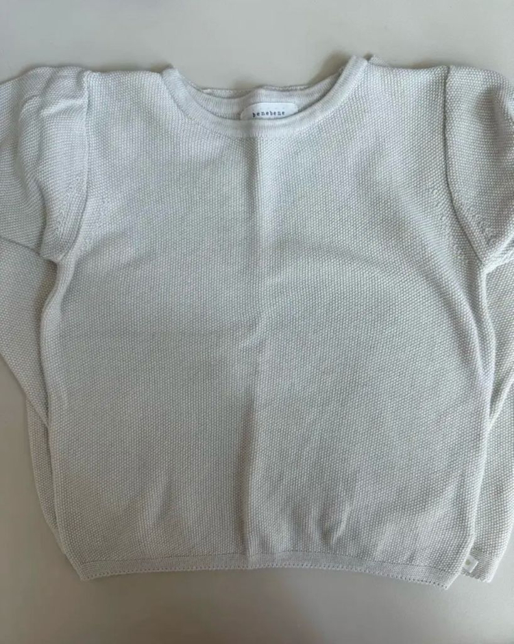 베네베네 와플 니트 가디건 세트 4T--1