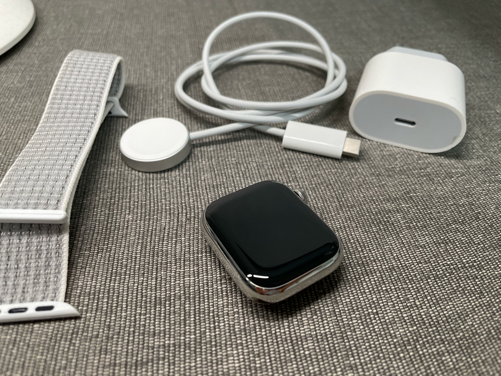 애플워치 7 스테인리스 실버 41mm--1