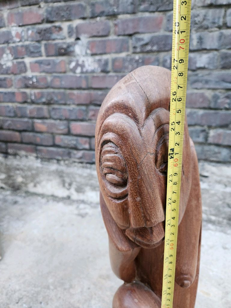 원목 조각 인형 2개 세트 이미지