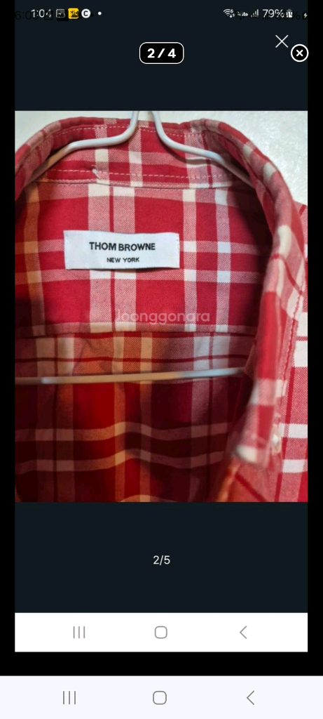 긴급처분) 톰브라운 체크 셔츠. S--1