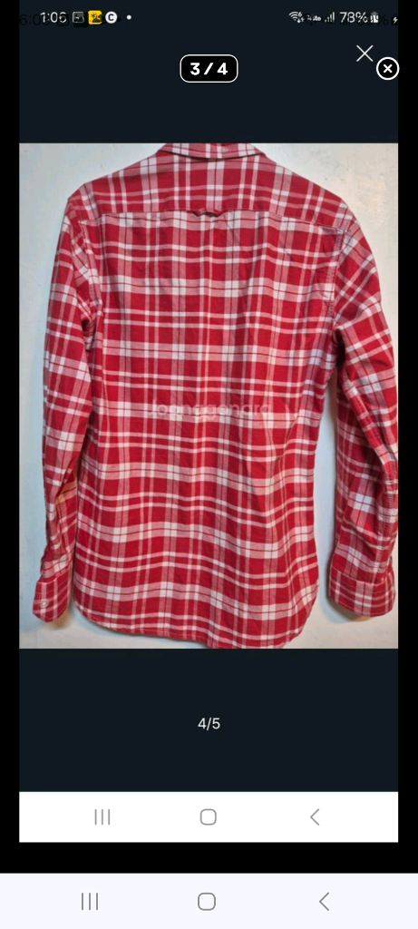 긴급처분) 톰브라운 체크 셔츠. S--2