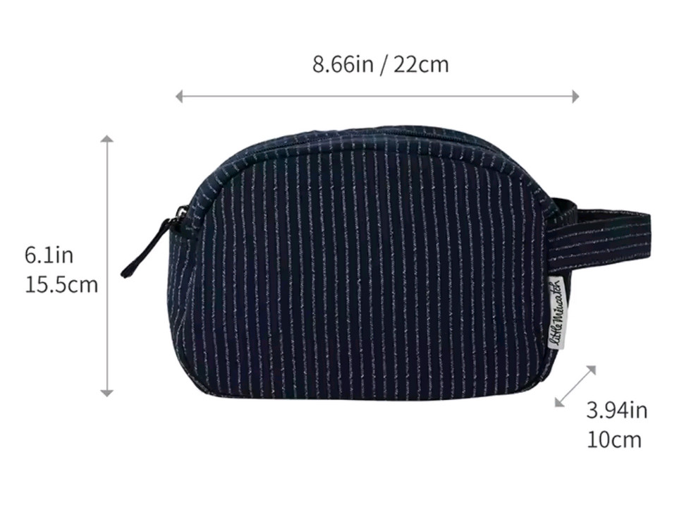 (새상품) 네이비 스트라이프 파우치--5